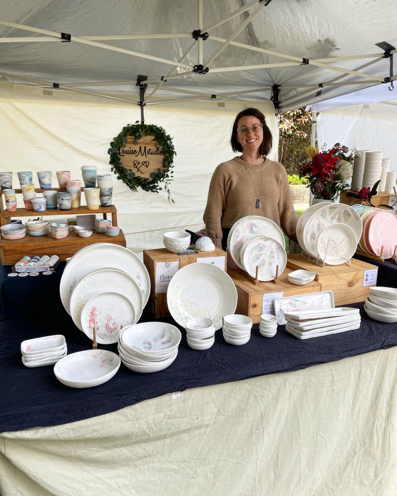 Louise at a market