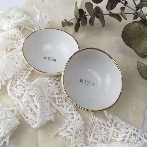 Custom Luxe Small Dish with Gold Rim - Image 3