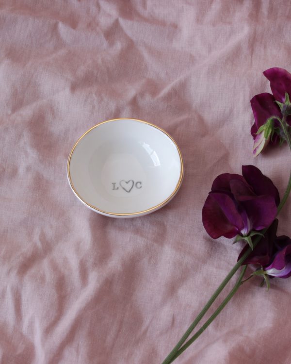 Custom Luxe Small Dish with Gold Rim - Image 6