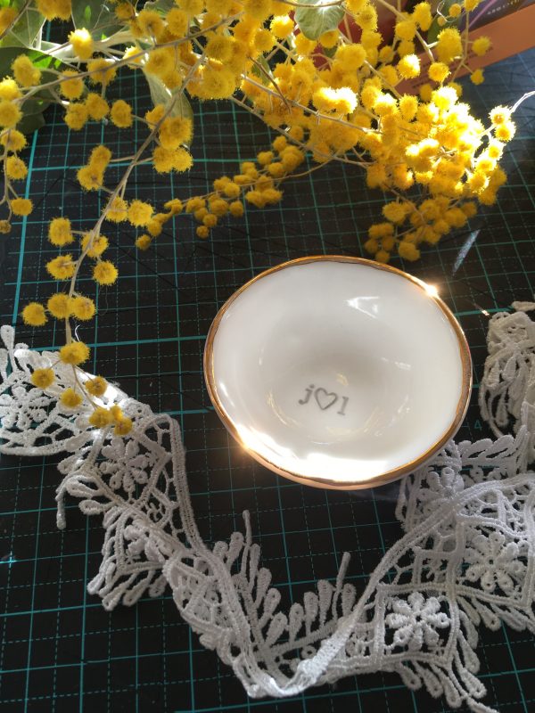 Custom Luxe Small Dish with Gold Rim - Image 2