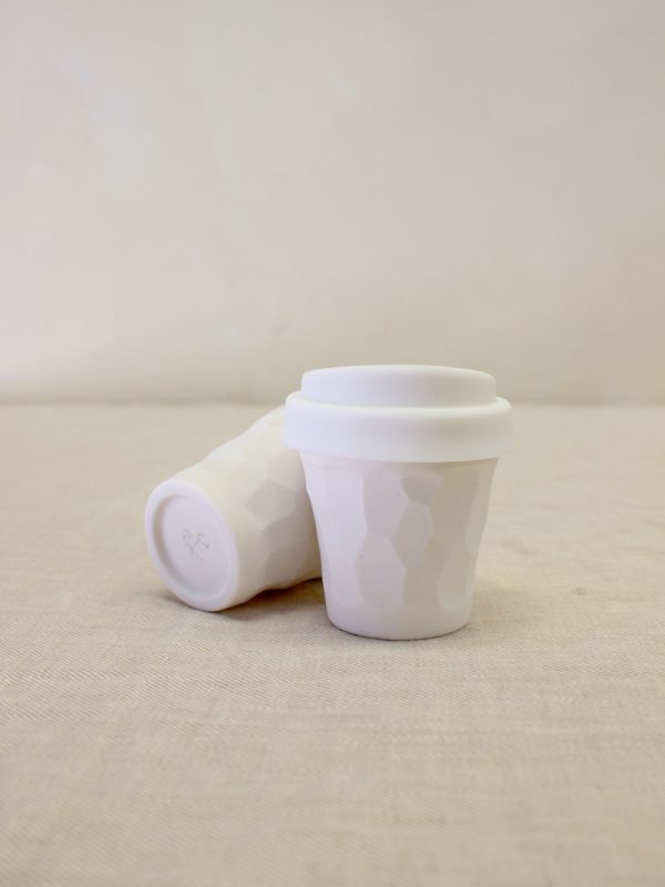 Textured Cup Espresso Carved Stone - Image 3