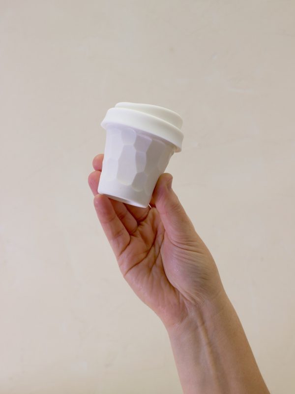 Textured Cup Espresso Carved Stone - Image 2