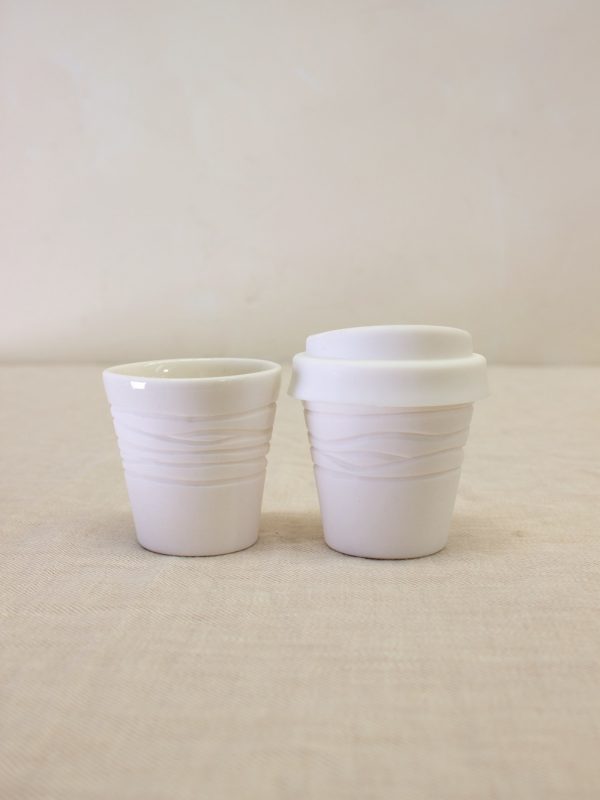 Textured Cup Espresso Crossed Wires