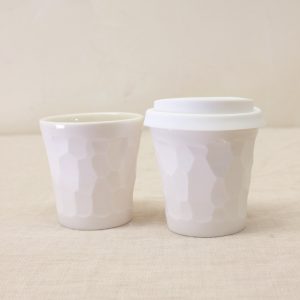 Textured Cup 6oz Carved Stone