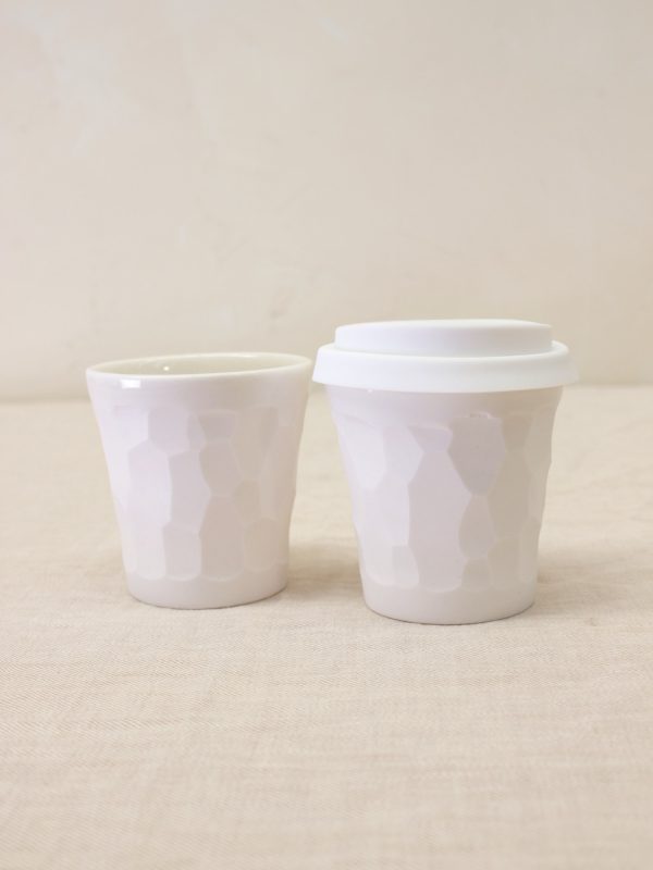 Textured Cup 6oz Carved Stone