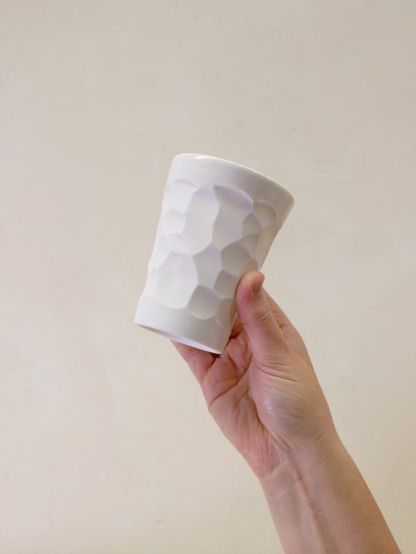 Textured Cup 8oz Carved Stone - Image 2