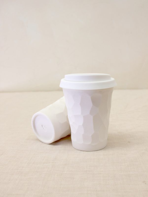 Textured Cup 8oz Carved Stone - Image 3